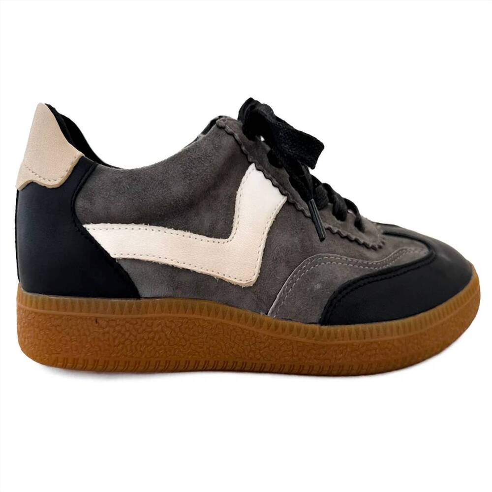 NEW GELATO women's stevie sneaker in grey/black